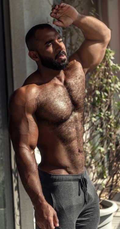papabearscum:first-class-life:  There is nothing hotter than a beautiful Black Man with a hairy body