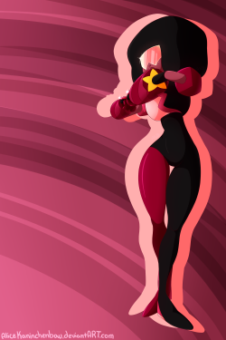 alicekaninchenbau:   deviantART - Inking&amp;Coloring process video  Let’s start the year with a drawing of Garnet, because I really don’t draw her enough. (What’s a background?)