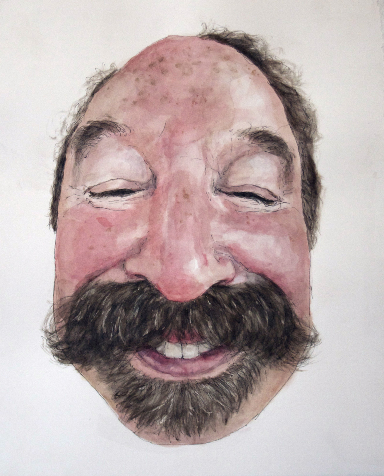 Best commission. My landlord commissioned a “selfie”-style mock portrait of himself.
“Sexy Selfie"
Watercolor/pen&ink
9in x 11in
All Artwork © of the Artist
PS: Am working on a website overhaul. I swear. Expect it within the next month or two.