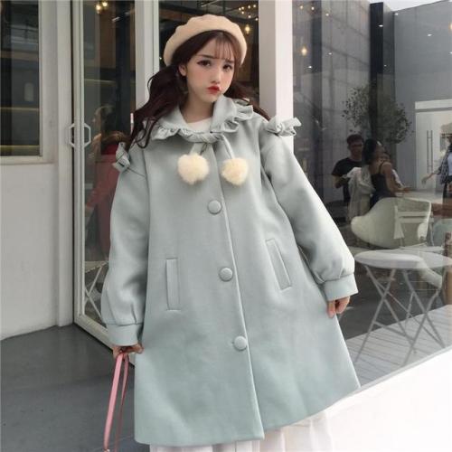 Sweet Ruffle Doll Collar Loose Coat starts at $53.90 ✨✨ Lovely, isn’t it? ❤️