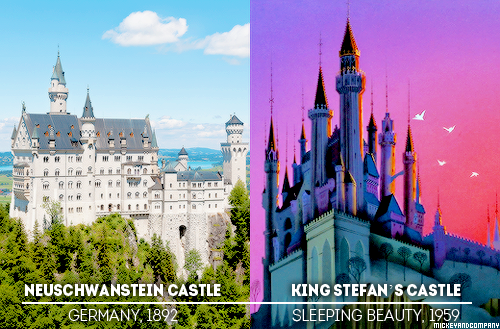 mickeyandcompany:  Some Disney castles and their inspirations