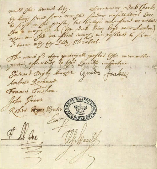 english-idylls:Guy Fawkes signed confession for his part in the Gunpowder Plot via National Archives