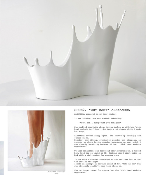 indigo-kat:  f-l-e-u-r-d-e-l-y-s:  ‘12 SHOES for 12 LOVERS‘ by Sebastian Errazuriz &  Melissa Pop Up Shop 12 Shoes For 12 Lovers re-imagines his ex-lovers as high-heeled shoes. The pieces reflects on the recollection of the artist’s personal