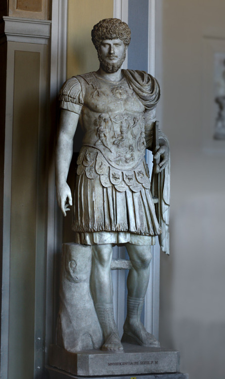 theancientwayoflife: ~ Statue in armor with portrait of Lucius Verus. Date: A.D. 2nd century Medium: