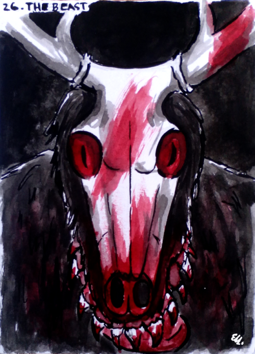 ettelwenailinon:INKTOBER DAYS 25-3125) The Cursed Knight26) The Beast27) The Sphynx28) The Old Druid