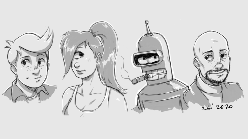 mutedbrowns:still trying to work out my style for futurama fanart, turns out bender’s actually diffi