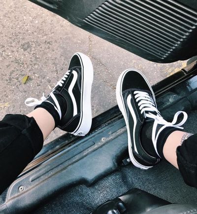 vans tumblr black and white