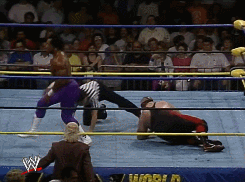 chinorulz:  On this day: Ron Simmons wins a random draw to receive a World Title shot against Vader after Sting does down due to injury, which Simmons makes the most of by landing a huge snap scoop powerslam on Vader to win his first WCW World Heavyweight