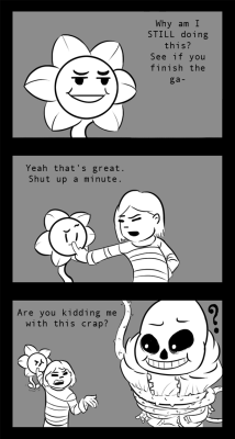 gregordraws: Frisk is sick of your crap,