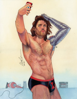 kevinwada:  Bucky Barnes The Winter selfie ECCC 2016 commission 