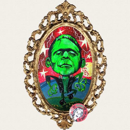 #BorisKarloff as #Frankenstein by @anteportalatina for the UNIVERSAL VS HAMMER MONSTERS art show at 