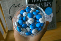 iwasbornwithmagic:   fishingboatproceeds:  neqative:  my teacher gave me the fault in our stars M&amp;Ms and i’m secretly fangirling.   The world is weird.  Says the man who covered his face in Sharpie. 