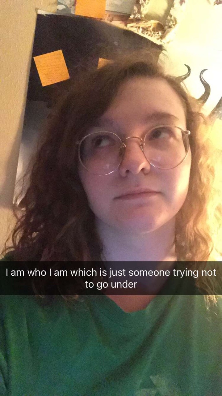 Snapchat chronicles from this nonbinary baby who’s almost always feeling too much.