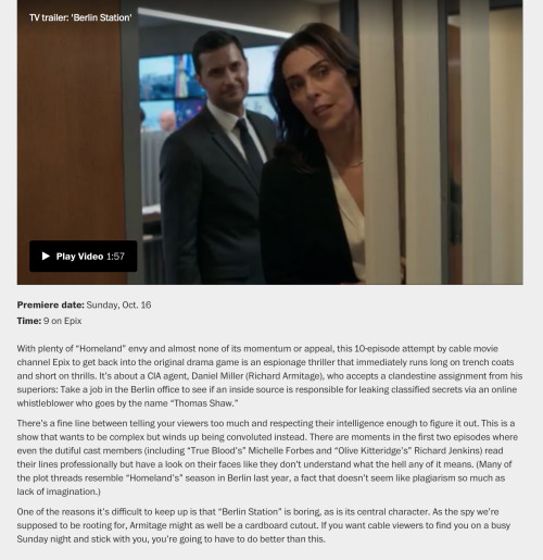 guylty:  Ouch! First Pro #BerlinStation Review is in In the absence of Serv, I thought I’