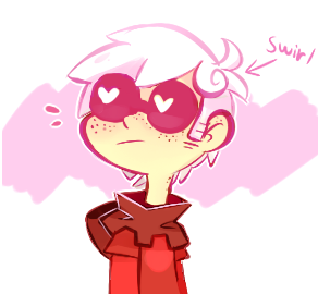 pombitart:   I like the idea that dave has a lil hair swirly like his mom,, 