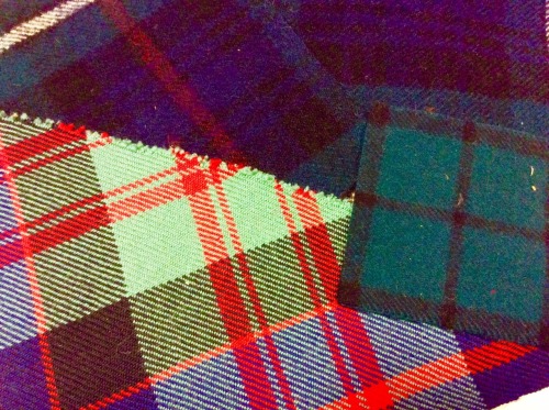 Tartan samples received…. At the start of a commission such as this there’s a miriad of