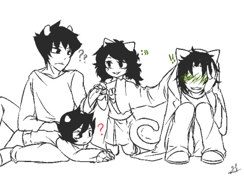 lunaticjin:Little Beforus doodle 3Cute nepeta :33[captor&amp;pyrope&amp;vantas][ampora&amp;peixes&am