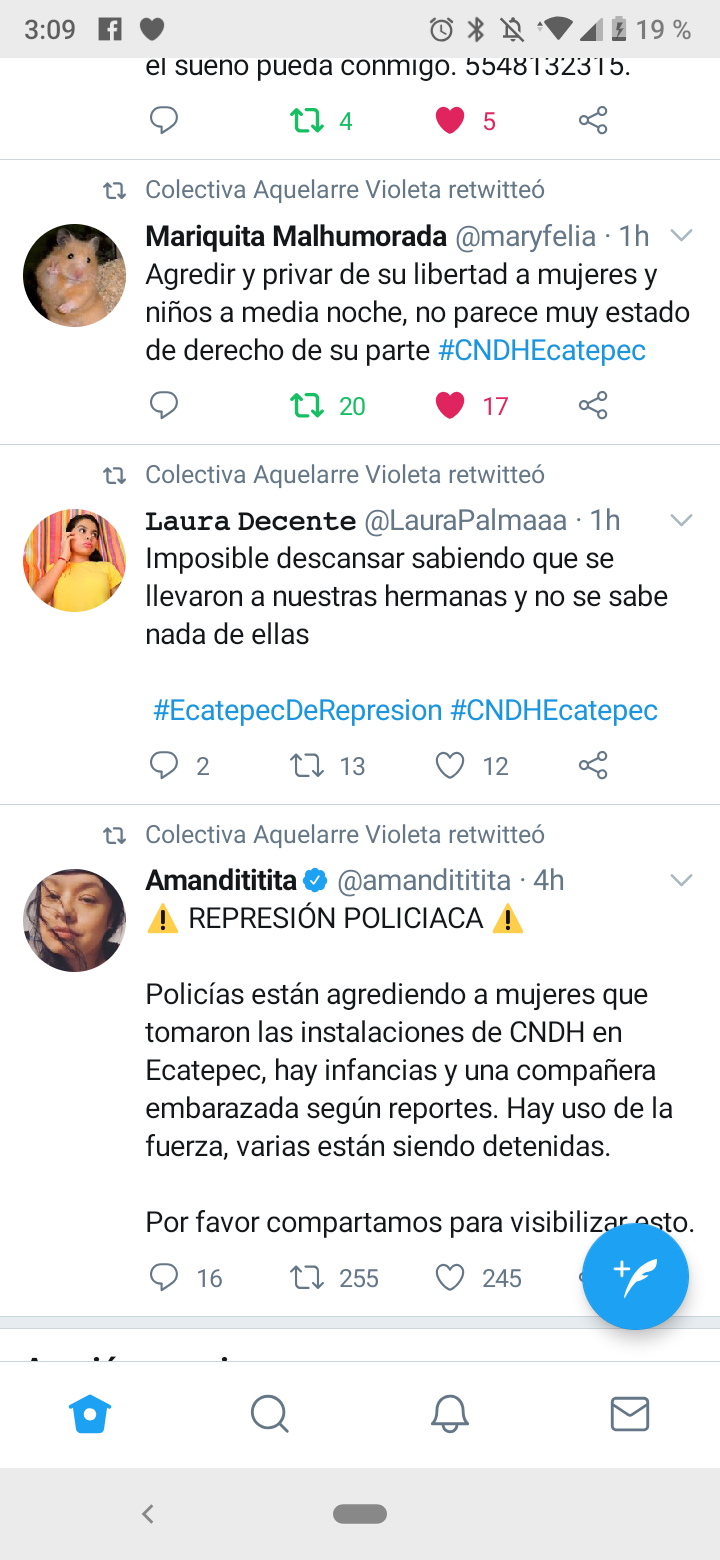 GUARDIA NACIONAL REPRENDE A FEMINISTAS MEXICANAS DE ECATEPEC QUE SOSTENIAN UNA PROTESTA EN LA CNDH POR