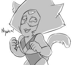 Accursedasche:  Fast Doodle Of The Playful Kitty, Cute And Lovable Peridot!   My