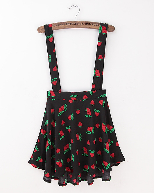 Fresh Strawberry Chiffon Suspender Skirt I LOVE SKIRTS LIKE THIS AND I WANT ONE BIG