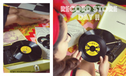 fotolucid:  today is RECORD STORE DAY !! to show my support for my local record shop I created this facebook post to encourage my friends &amp; family to show support both for the love of vinyl and to shop local :) After our day at the beach, kids