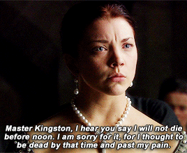 mademoiselleboullan:On the night of 17th/18th May 1536, while the carpenters built her scaffold with