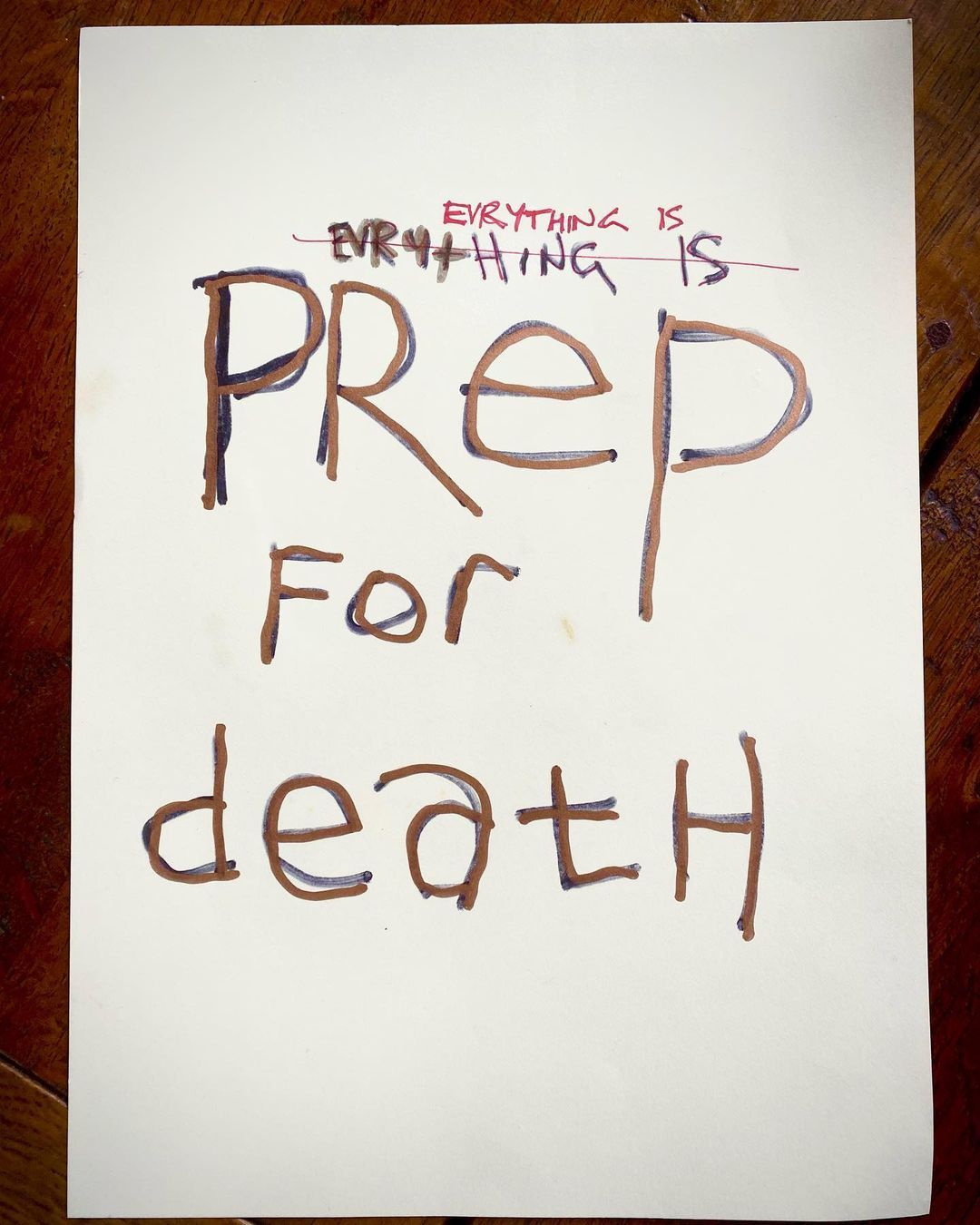 #everything #is #prepfordeath.
https://www.instagram.com/p/COxf1B8M4xe/?igshid=1fp4i97r1ad4i