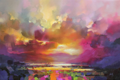 culturenlifestyle:  Psychedelic Landscapes Reminiscent of Dreams by Scott Naismith Artist Scott Naismith has produced a series of beautiful landscape paintings on canvas with shows a brilliant use of colours and textures to create the illusion of a dream.