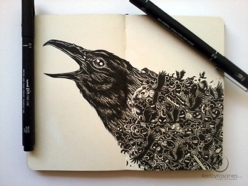 escapekit:  Rosanes Notebook Philippines-based freelance illustrator Kerby Rosanes creates amazing, whimsical doodles in his Moleskine notebook. 