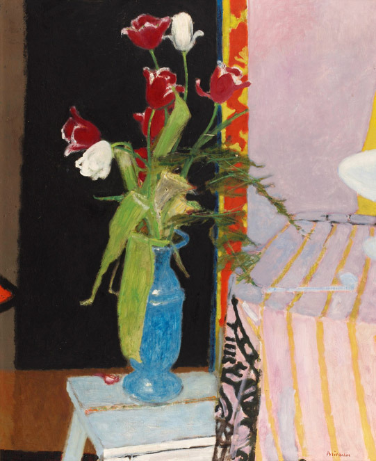 huariqueje:  Tulips   -      Maurice Brianchon   1965 French   1899-1979 Oil