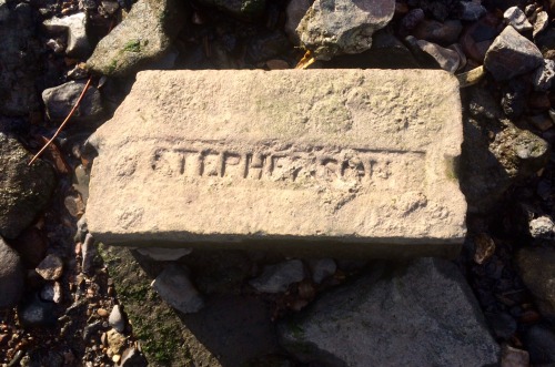 A Stephenson brick. These were first made in 1849 by Mr W Stephenson, who set up a brick kiln in Thr