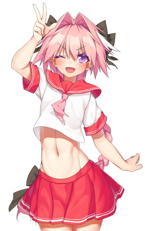 nijigenlewd:Astolfo by artist モク (@moku726)