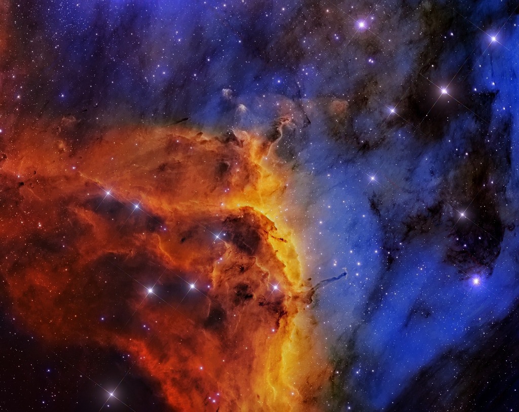 spaceexp:  A section of the Pelican Nebula. via reddit