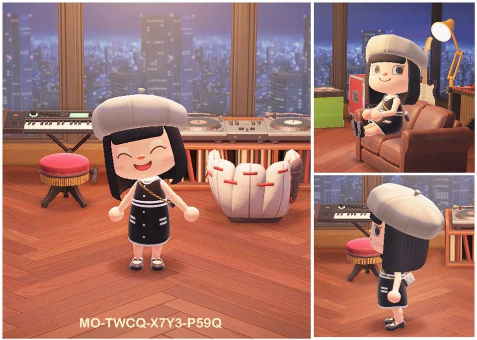 animal crossing qr closet — chanel dress