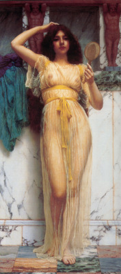 pre-raphaelisme:  The Mirror by John William Godward, 1899. 