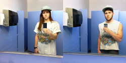 robichau-x:the theme for my university’s yearbook this year is selfies, encouraging seniors to submit selfies that they have taken at our school. This is what i submitted, and I figure since it is also trans awareness week why not post it! 2014 - 2016