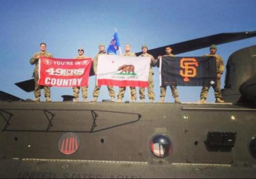 This amazing photo was sent to us from San Francisco Giantsfans stationed in Afghanistan. They misse