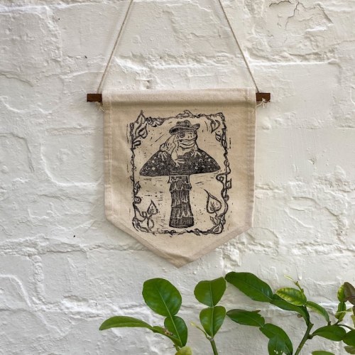 littlealienproducts: mini yeehop tapestry | one of a kind, handprinted by milzbe