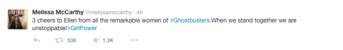 smartgirlsattheparty: micdotcom: The new Ghostbusters are female driven behind the scenes too. 50 f