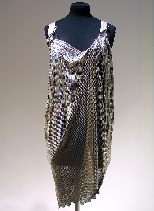 Versace S/S 1994 Metal Mesh Cocktail Dress @ the V&amp;A Museum.