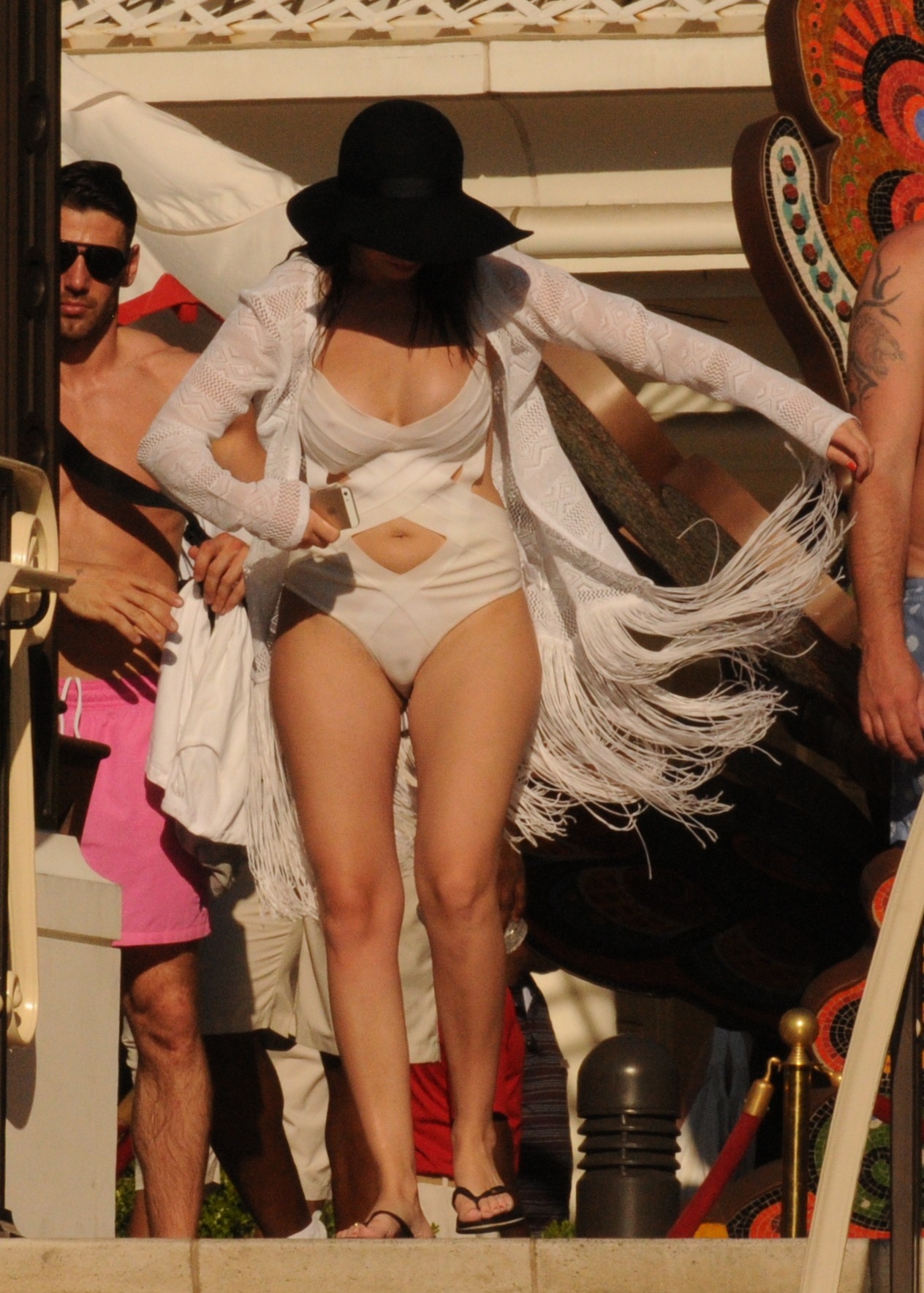 Damn nipples and a camel toe.