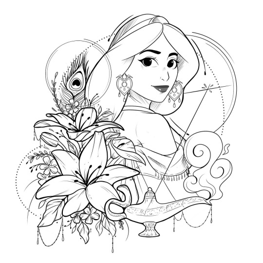 Princess Tattoo Coloring Book an Adult Coloring Book With the  Etsy  Australia
