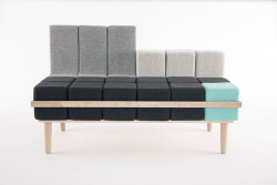 moarrrmagazine:  tetris sofa well, that is not what scott jones calls it, but it sure reminds us of it.  Bloc’d Sofa is a modular seating solution, designed to fit and work well through the many stages and settings of life. It is elegant, fun, flexible,