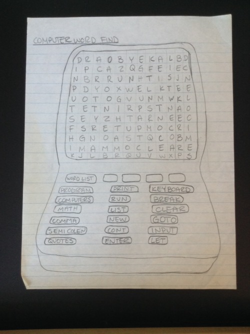 Computer word find I made in the 80s. As relevant as ever!