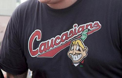 micdotcom:  Bomani Jones wore a shirt mocking the Cleveland Indians live on ESPN On Thursday morning, Bomani filled in for Mike Golic on Mike & Mike wearing a T-shirt that imitated the highly contentious Cleveland Indians mascot — but with a white