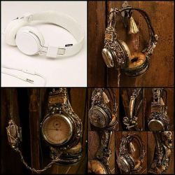 steampunktendencies:  Headphones in steampunk