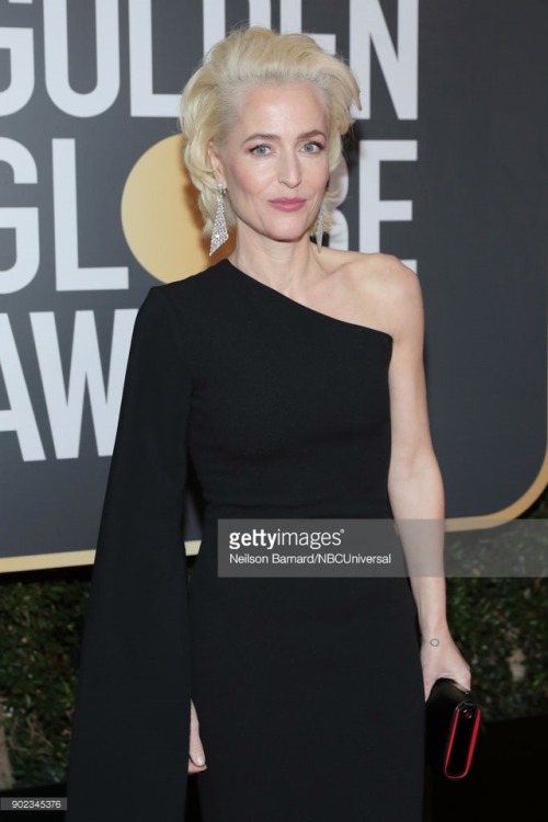 qilliananderson:Gillian Anderson attends The 75th Annual Golden Globe Awards at The Beverly Hilton H