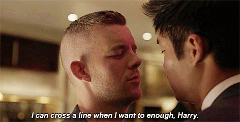 cinemagaygifs:  David Lim &amp; Russell Tovey - Quantico  