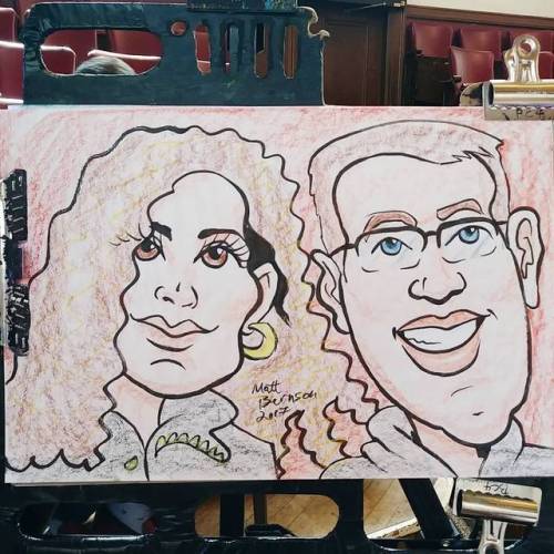 Drawing caricatures at Memorial Hall in Melrose!  #art #drawing #caricatures #artistsontumblr #artistsoninstagram #melrose #melroseartsfestival #ink #portrait #artstix #prismacolor  (at Melrose Memorial Hall)