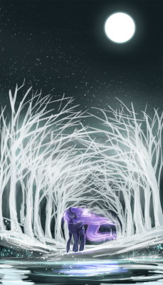 theponyartcollection:  Luna in white forest